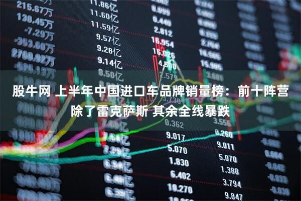 股牛网 上半年中国进口车品牌销量榜：前十阵营除了雷克萨斯 其余全线暴跌