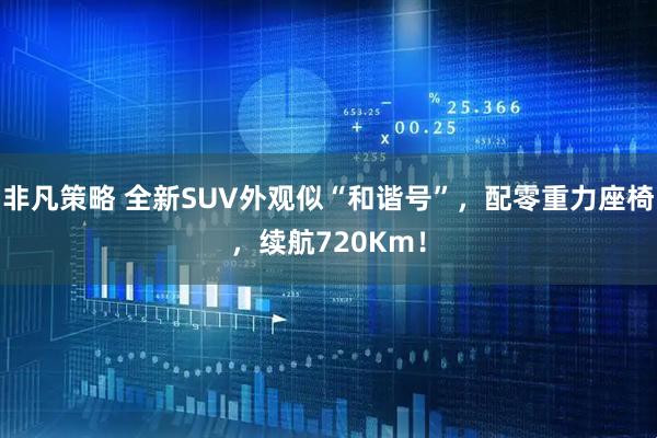 非凡策略 全新SUV外观似“和谐号”，配零重力座椅，续航720Km！